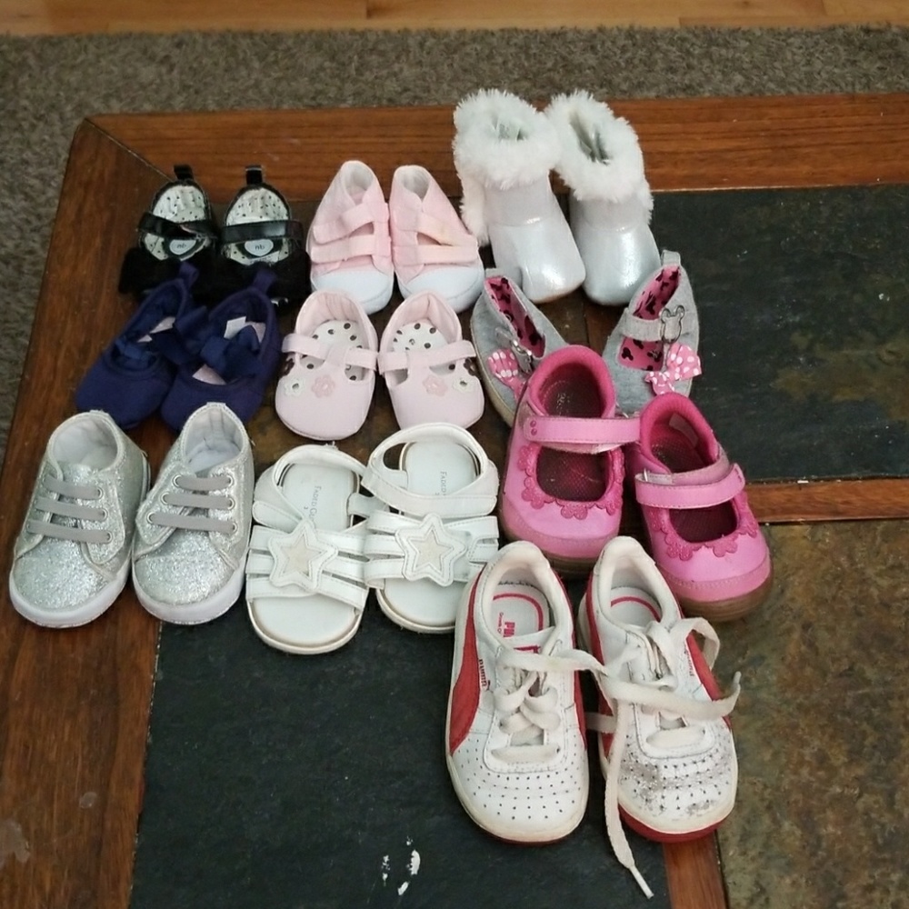 Baby girl shoes 10 pairs